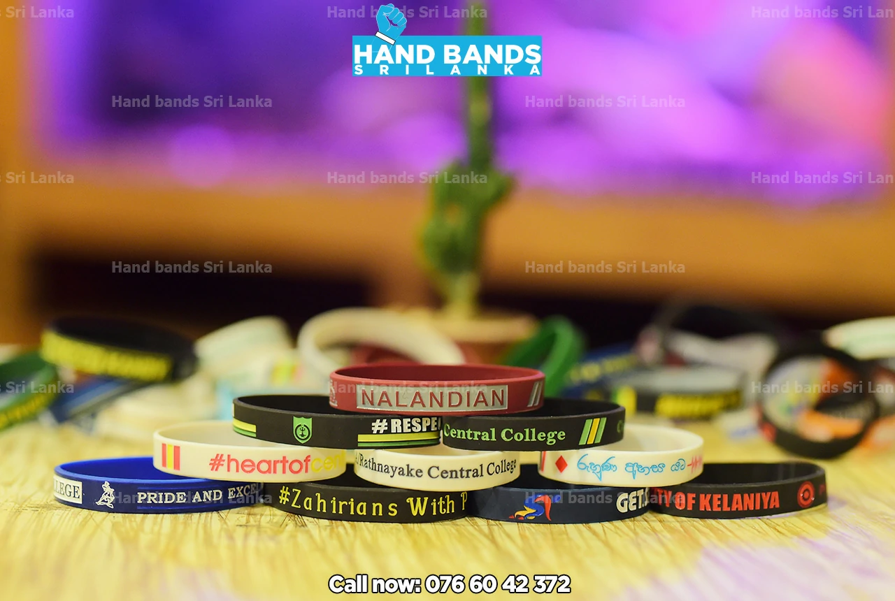 Debossed silicone wristbands / handbands for school fundraising event in sri Lanka
