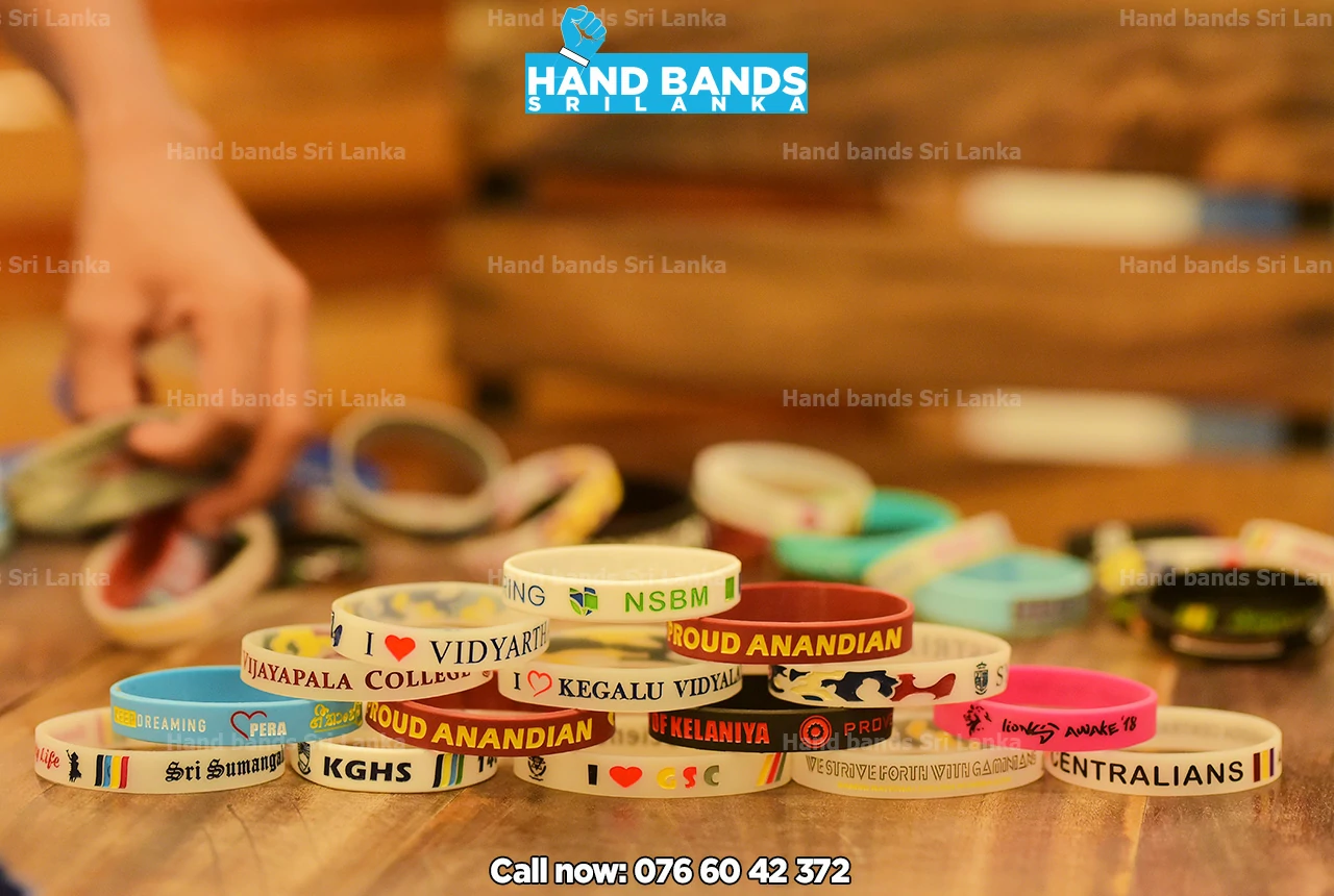 Debossed wristbands, design for school fundraising events in kandy, Sri Lanka
